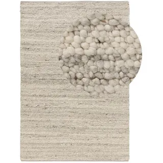 benuta Pure Wollteppich Finn Ivory Hellgrau 140x200 cm , Textil , Beton Optik , Rechteckig , 140x200 cm , pflegeleicht , Teppiche und Böden, Teppiche, Schafwollteppiche