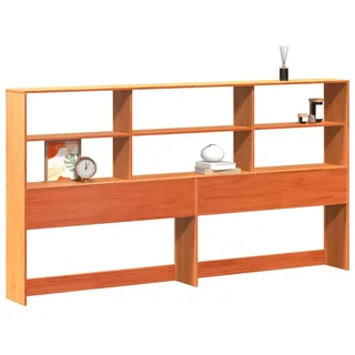 vidaXL Kopfteil mit Stauraum Wachsbraun 180 cm Massivholz Kiefer - Braun