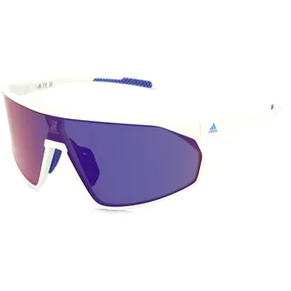 Adidas SP0074 Herren-Sonnenbrille Vollrand Eckig Acetat-Gestell, Weiss