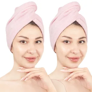 hammetex Turban-Handtuchset 2-tlg. rosa