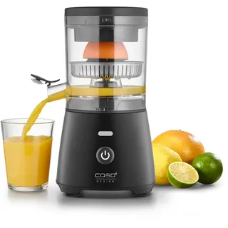 CASO Design CASO CP 400 Lift - elektrische Zitruspresse, hohe Saftausbeute, BPA-Frei, Universal-Presskegel für alle Zitrusfrüchte, Zitronenpresse, Orangenpresse, Saftpresse, Juicer, spülmaschinengeeignet