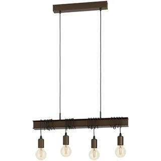 EGLO Townshend 4 4-flammig E27 60W Antik-Braun-Schwarz