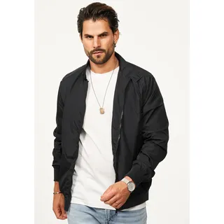 SOULSTAR Blouson "mit Stehkragen leichte Harington-Sommerjacke" Herren Blousonjacke leichte Bomberjacke Übergangsjacke, schwarz