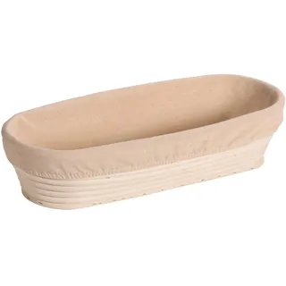 KESPER Rattan, Gärkörbchen, oval, Praktischer Gärkorb mit besonders guter Luftzirkulation, Maße: 35 x 15 cm,