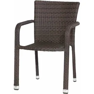 Siena Garden Stapelsessel 56 x 60 x 83 cm braun wetterfest