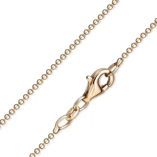 MATERIA Damen Halskette rosegold aus 925 Silber vergoldet 70cm Kugelkette diamantiert 1mm fein K98-70cm