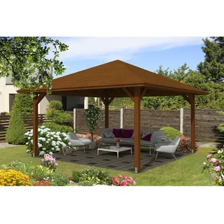 SKANHOLZ Cannes 3 3,74 x 3,74 m Nussbaum lasiert