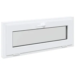 vidaXL Kellerfenster RISOR 100 x 40 cm PVC und Glas Weiß - Weiß
