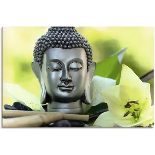 Artland Wandbild »Entspannung und Ruhe mit Buddha«, Buddhismus, (1 St.), als Alubild, Outdoorbild, Leinwandbild, Poster, Wandaufkleber Artland grün