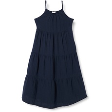 s.Oliver Junior Girls 2130490 Midi Kleid im Stufendesign, blau 5952, 176