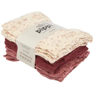 PIPPI 6er Pack Unisex Baby Stoffwindel/Spucktuch/Mullwindel 65x65