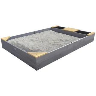 Axi Holzsandkasten Kelly mit Becken und Bank Braun/Grau