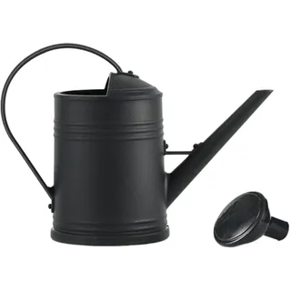 predolo Gießkanne 2 Liter mit Abnehmbarer Brause für Haus & Garten, Schwarz | Gartengießkanne aus robustem Kunststoff, große Kapazität, Langer Mund, zur einfachen Bewässerung von Blumen, Pflanzen, Bäumen
