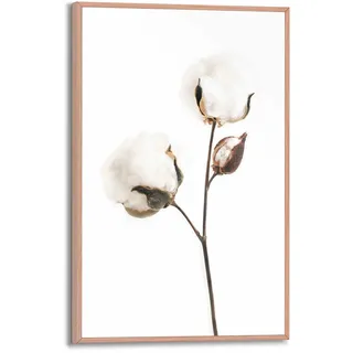 Poster REINDERS "Baumwollzweig", schwarz (farbe bild(er): schwarz, weiß), B:20cm H:30cm T:1,6cm, MDF, Bilder, Poster