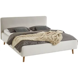 Meise Möbel meise.möbel Polsterbett Mattis 160 x 200 cm Stoff Weiß Ivory