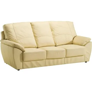 Sofagarnitur Echtleder Sofa Couch 3+2 Sitz Modernes Design Polster Garnitur Set - Beige