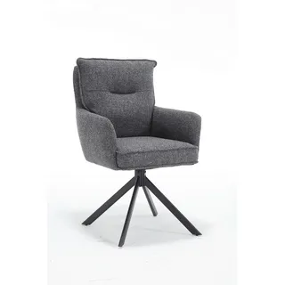 SalesFever Armlehnstuhl Strukturstoff anthrazit