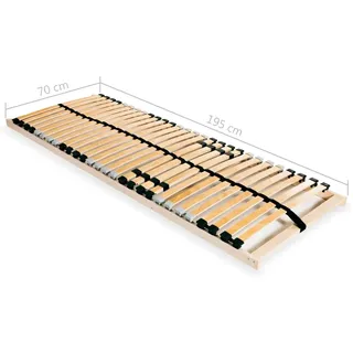 vidaXL Lattenrost mit 28 Latten 7 Zonen verstellbar 70 x 200 cm