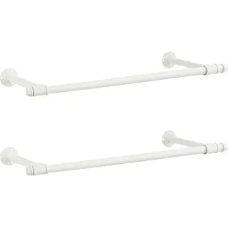 Stahlgarderobe 60kg 30x84x7cm Kleiderhanger - Weiß