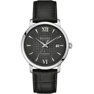 Bulova 96B441 Herrenuhr Hudson Automatik 39mm 3ATM - Silber