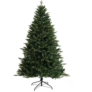 SVITA hochwertiger Weihnachtsbaum künstlich 210 cm Tannenbaum Christbaum Dekobaum Kunstbaum Metallständer Klappsystem - Grün