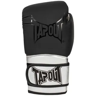 TapouT Boxhandschuhe aus Kunstleder (1Paar) Hombre Black/Silver 14 oz