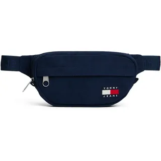 Gürteltasche TOMMY JEANS "TJM ESS DAILY CORD BUMBAG", Damen, Gr. B/H/T: 32cm x 13,5cm x 5,5cm, dunkelblau, Textil, Taschen Gürteltasche, Unisex Gürteltasche, Minibag mit aufgenähter Logoflagge