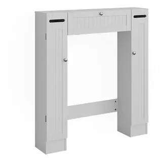 Vicco Toilettenschrank Weiß 89 x 99 cm mit 2 Toilettenpapierspendern
