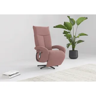 sit&more TV-Sessel Zoe Polyester 74 x 112 x 82 cm Rosa mit Kopfteilverstellung & 360° Drehfunktion