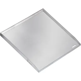 BBQ-Toro Edelstahl Grillplatte, 40 x 41,5 cm, BBQ Plancha, Grillblech, Grillpfanne, Grillschale - Silber