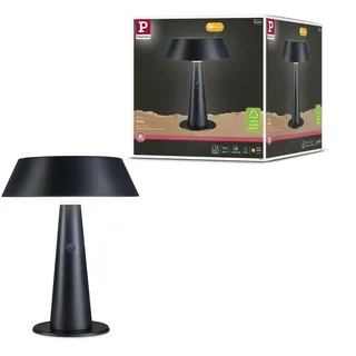 Paulmann Solarleuchte Kunststoff Ø 24,8 cm H 30,6 cm 1 Stk. grau/schwarz