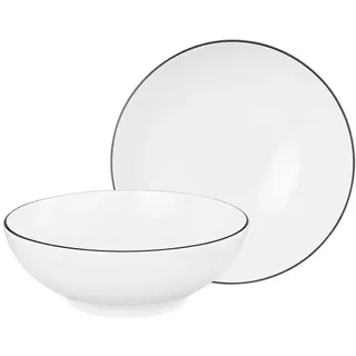 SELTMANN WEIDEN Schale »Dessertschalen rund Lido Black Line ø 15 cm 2er Set weiß« 2 tlg., weiß