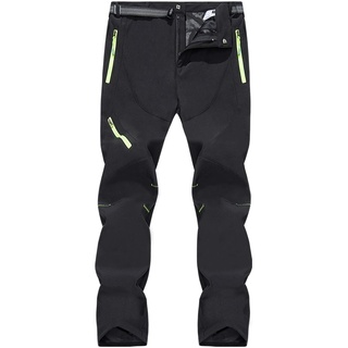 SUKUTU Herren Outdoor Softshell Wanderhose Verdickung Fleecehose Warme wasserdichte Winddichte Schnee Ski Sport Lange Hosen