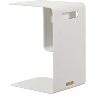 Bari Beistelltisch L-Form - Aluminium weiß matt