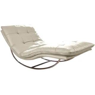 W.SCHILLIG Relaxliege »daily dreams« in Waffelkissen-Optik, Schaukelgestell Chrom glänzend, in 2 Breiten, grau