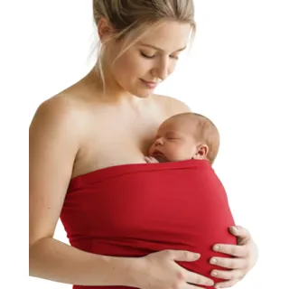 Hoppediz Bonding-Top für Neugeborene – Haut-zu-Haut Top nach der Geburt, OEKO-TEX® STANDARD 100, Bio-Baumwolle, Frühchen geeignet (rot XS)