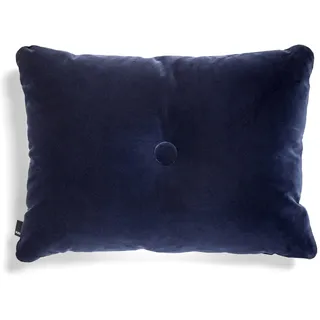 HAY Kissen inklusive Füllung Dot Steelcut Trio aus Baumwolle und Nylon in der Farbe Marineblau, Maße: 60cm x 45cm, 507298 Navy Polyesterfüllung/1 Knopf