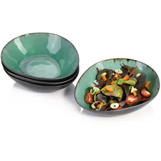 Sänger Salatschalen SET Palm Beach - 4 teilig aus Steingut , Keramik , 4-teilig , kratzfest , Geschirr, Schalen & Schüsseln, Salatschüsseln