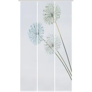 Novel Flächenvorhang , Grün , Textil , Blume , 60x255 cm , Oeko-Tex® Standard 100 , Öffnung für Beschwerungsstab , Heimtextilien, Vorhänge, Flächenvorhänge