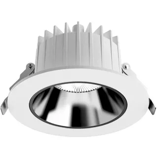 LED Einbaustrahler Weiß Chrom 3000 K b:12 cm rund Bad rund Einbau Spot Küche