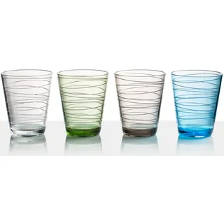 Brunner 0830214N Trinkglasset, Mehrfarbig Sortiert, Set of 4