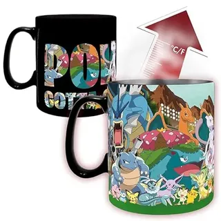 POKEMON Heat Change Mug Gotta catch em all King size