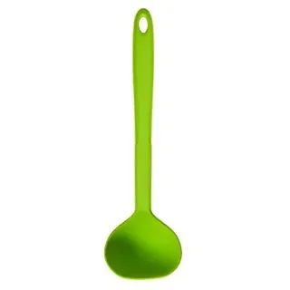 Kochblume Schöpfkelle S | Premium-Silikon | Hitzebeständig | Spülmaschinenfest | 26cm | Farbe: limette