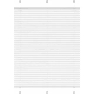 Plissee Weiß 105x100 cm Stoffbreite 104,4 cm Polyester - Weiß