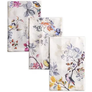 Maison d'Hermine Küchenhandtücher 3er-Set 100% Baumwolle 70 cm x 50 cm Wiederverwendbare Geschirrtücher aus Stoff saugfähig mit Aufhängeschlaufe Küche Weihnachtsdekoration (Equinoxe - Beige)