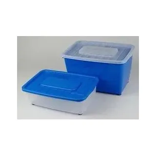 HEIDRUN Unterbettbox - Blau, Weiß