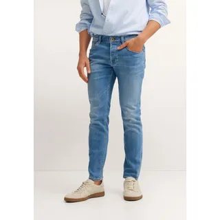5-Pocket-Jeans BUGATTI "Slim Fit", Herren, Gr. 32, Länge 32, 346, blau, 81% Baumwolle, 11% Lyocell, 6% Polyester, 2% Elasthan, Jeans 5-Pocket-Jeans, italian premium denim fabric