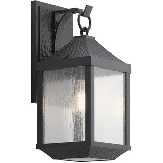 Außenlampe Wand Glas Aluminium E27 IP44 Haus Terrasse Rustikal Wandlampe Außen