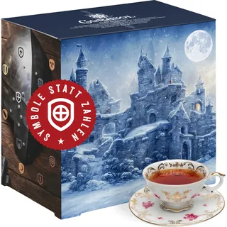 Corasol Escape & Tee Adventskalender Rätsel-Triller für Erwachsene: Rot rieselt der Schnee (214 g)