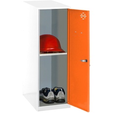 Simonrack Schließfach, Metall, Weiß/orange, 915x300x500